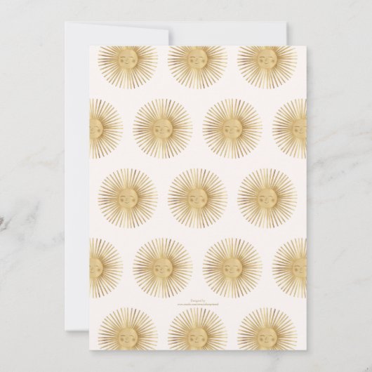 Invitation Soleil Or Joyeux Soleil (Dos)