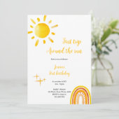 Invitation soleil premier voyage autour du soleil anniversair (Debout devant)