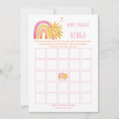 Invitation Soleil | Rainbow Sunshine Baby shower Bingo (Devant)
