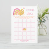Invitation Soleil | Rainbow Sunshine Baby shower Bingo (Debout devant)