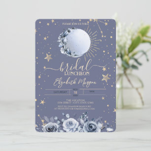 Invitation Soleil, Roses de Lune Bleue Pastel pour Luncheon d