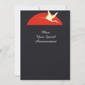 INVITATION SOLEIL ROUGE, CRANS DE VOL JAPONAIS, VAGUES DE MER (Dos)