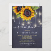 Invitation Soleil rustique chic script nuptiale douche (Devant)