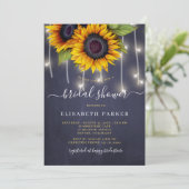 Invitation Soleil rustique chic script nuptiale douche (Debout devant)