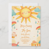 Invitation Soleil Sexe Neutre Boho Sun (Devant)