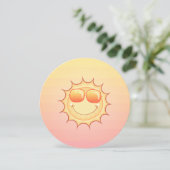 Invitation Soleil souriant (Debout devant)