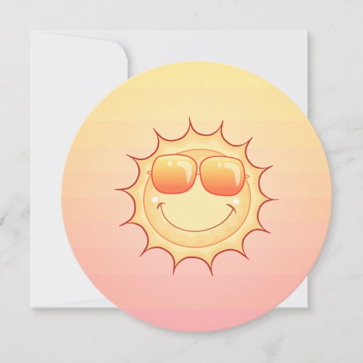 Invitation Soleil souriant (Devant)