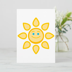 Invitation Soleil souriant Bonheur ensoleillé