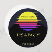 Invitation Soleil Sud-Ouest simple (Devant / Derrière)