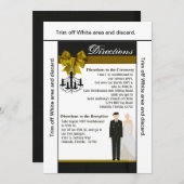 Invitation solénoïde uniforme de jeune mariée de marié (Devant / Derrière)