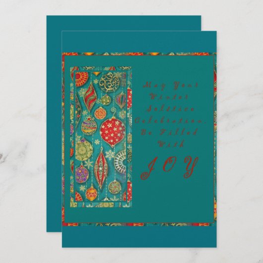 Invitation Solstice d'hiver (Devant / Derrière)