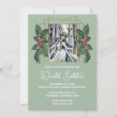 Invitation Solstice d'hiver Déesse Nature Boho Holly (Devant)