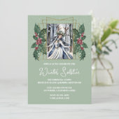 Invitation Solstice d'hiver Déesse Nature Boho Holly (Debout devant)