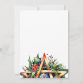 Invitation Solstice d'hiver Holly Yule Pentacle Pagan (Dos)