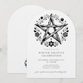 Invitation Solstice d'hiver rustique (Devant / Derrière)