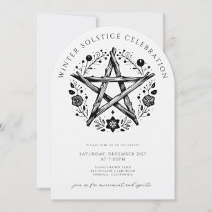 Invitation Solstice d'hiver rustique