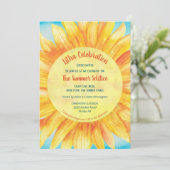 Invitation Solstice été Sunflower Sun Wiccan Litha Party (Debout devant)