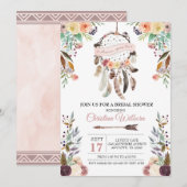 Invitation sombre de Fête de la mariée de receveur (Devant / Derrière)