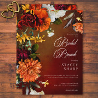 Sombre Élégant été coucher de soleil Floral Bridal