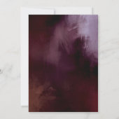 Invitation Sombre + Moody Rustique Floral Mariage (Dos)