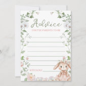 Invitation Some Bunny Baby Shower Advice Card (Devant)