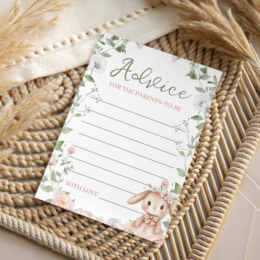 Invitation Some Bunny Baby Shower Advice Card