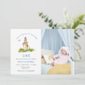 Invitation Some Bunny Boy 1st birthday  Photo (Debout devant)