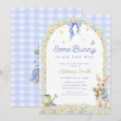 Invitation Some Bunny Boy Baby Shower (Devant / Derrière)