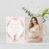 Invitation Some Bunny Cute Baby Shower Photo (Debout devant)