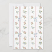 Invitation Some Bunny Floral Stripe 1st Birthday (Dos)