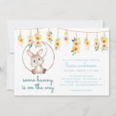 Invitation Some Bunny Is On The Way Boho Rabbit Baby Shower (Devant)