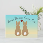 Invitation Some Bunny Loves You (Debout devant)
