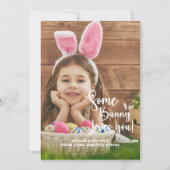 Invitation Some Bunny Loves You Leaving Happy Photo (Devant)