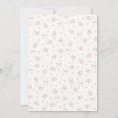 Invitation Some Bunny Pink Bow Floral Baby Shower (Dos)
