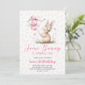 Invitation Some Bunny spring Birthday Party  (Debout devant)