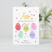 Invitation Some Bunny Thinks You're Awesome Happy Easter Card (Debout devant)