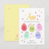 Invitation Some Bunny Thinks You're Awesome Happy Easter Card (Devant / Derrière)