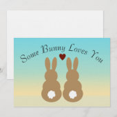 Invitation Some Bunny vous aime (Devant / Derrière)