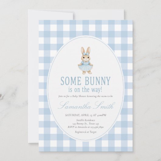 Invitation Somebunny Baby Shower (Devant)