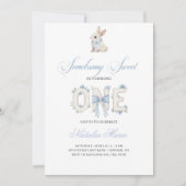 Invitation Somebunny Sweet 1st Birthday Spring Floral Invitat (Devant)