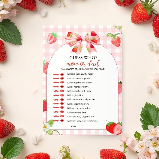Invitation Someone Berry Sweet Baby Shower | Devinez Qui