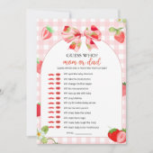 Invitation Someone Berry Sweet Baby Shower | Devinez Qui (Devant)