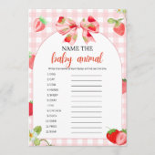 Invitation Someone Berry Sweet Baby Shower | Nommer l'animal  (Devant)