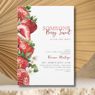 Invitation Someone Berry Sweet Douce Fête de Naissance pour B