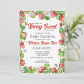 Invitation Someone Berry Sweet Is On The Way (Debout devant)