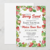 Invitation Someone Berry Sweet Is On The Way (Devant / Derrière)