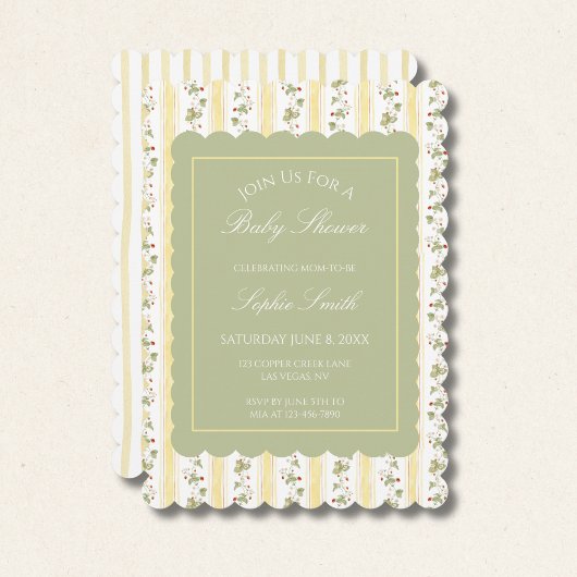 Invitation Something berry sweet is coming baby shower