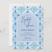Invitation Something Blue Amalfi Coastal Bridal Shower (Devant)