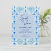 Invitation Something Blue Amalfi Coastal Bridal Shower (Debout devant)