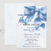 Invitation Something Blue avant mon Shower de Mariage (Devant / Derrière)